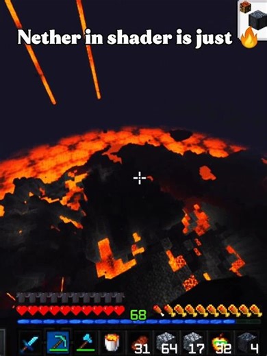 “Minecraft Nether Looks INSANE with Shaders 🔥” #minecraft #gaming #minecraftshorts