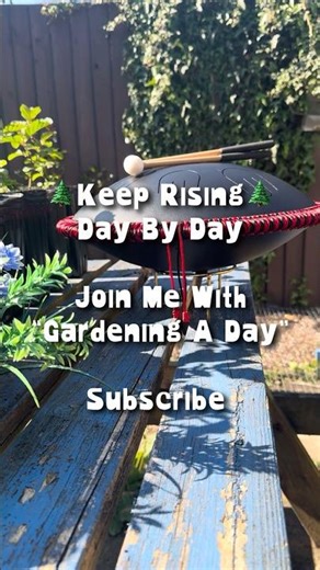Garden Vibes With The Hand Pan 🌱 #gardening #spiritualgrowth