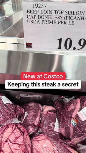 Okay, I'm telling you anyway 🥩 Costco's Top Sirloin Cap Roast is picanha, the Brazilian steakhouse cut. Leave the fat cap on, season with just salt, and roast it to 130°F for medium rare. Let it rest and slice against the grain. Have you tried it yet? #costco #picanha #steaknight #brazilianfood #beefrecipes