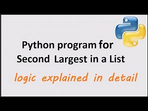 Second Largest number in a Python List