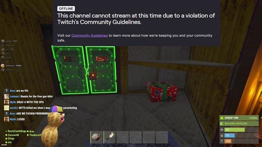 TheBurntPeanut couldn’t believe his friend 'Pheetus' received a 7 day Twitch suspension for allegedly doing a Pirate Software bit on Rust 😭
