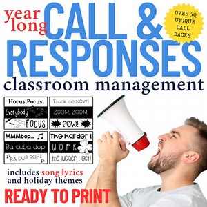 Call Back Cards Posters Whole Class Behavior Management Attention Getters