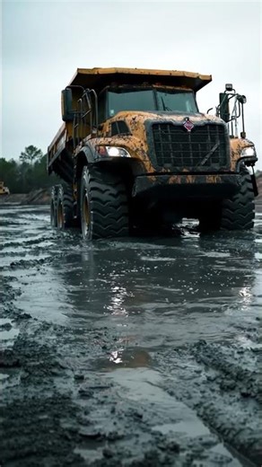 Unstoppable! Excavator & Dump Truck Conquer the Mud