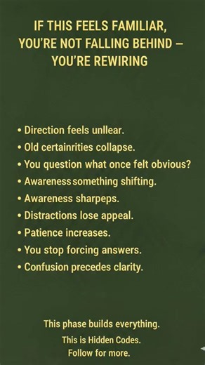 If This Feels Familiar, You’re Not Falling Behind — You’re Rewiring #hiddencodes #growth #fastcode