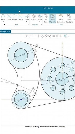 NX SKETCH TUTORIAL | Siemens NX Sketch Basics & Nx sketch Constraints #siemensnx #nxcad #ugnx