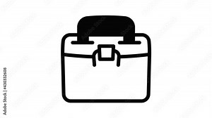 School lunchbox icon animation outline best object on white background