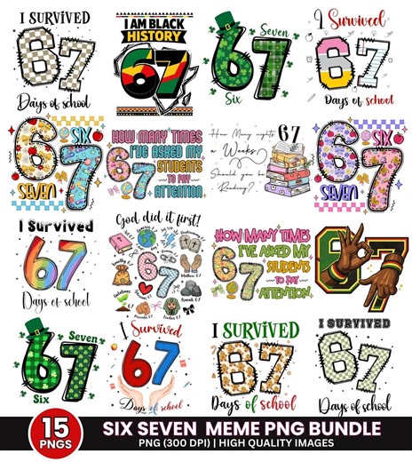 Pacchetto PNG di Six Seven Meme, Preppy Crochet Six Seven Meme Png, Pacchetto PNG di Retro Coquette 67 Meme, Divertente Trendy 67 Meme Png (Download Digitale) - Etsy Italia