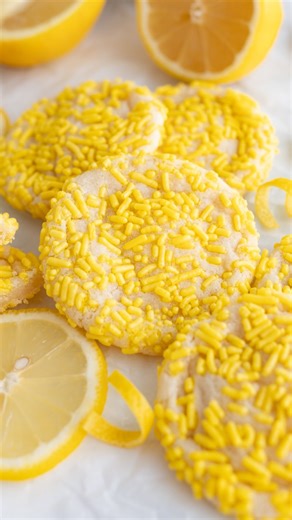 Karli | Family Food Blogger | These lemon sprinkle cookies have a vibrant, natural lemon flavor that’s both fresh and bold. The soft sprinkles add a gentle sweetness and... | Instagram