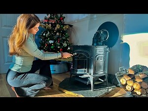 Keeping My OFFGRID Shipping CONTAINER HOME Warm | Finished Floors & Wood Stove