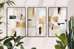 Beige Cream Abstract Art Printable Set of 3 Prints, Neutral Abstract Painting, Modern Textured Nordic Living Room Decor - Etsy