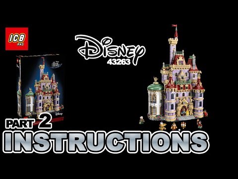 LEGO Beauty and the Beast Castle 43263 – 4K Build Instructions Slideshow (Part 2 of 2)