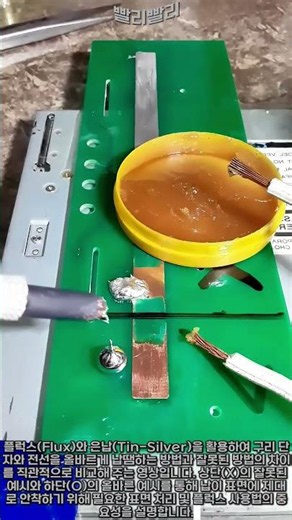 은납과 플럭스를 이용한 전선 및 구리 패드 납땜의 정석 비교 #worker #process #solderingtutorial #flux #wire