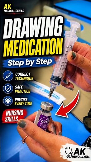 How to Draw Medication from a Vial Step-by-Step #Shorts