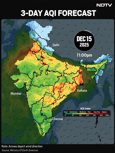 23K views · 38 reactions | AQI Forecast: Here’s How India’s Air Quality Is Expected to Change Over the Next Three Days #AQI | NDTV | Facebook