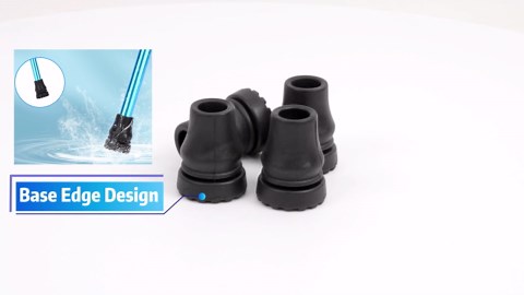 SupreGear 5/8 inch Rubber Cane Tips, Anti-Slip Replacement Ends for Walking Canes, 4/6/8 pack