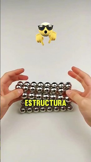 I made a cube with magnetic beads! 🧲
