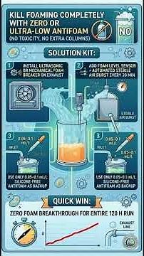 Zero foam breakthrough without chemical antifoams, #Upstream #BioprocessDevelopment