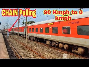 Chain pulling & train stops | Indian Railways chain pulling | Sudden chain pulling | Emergency brake