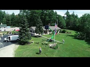 Forty Foot Flagpole installation.