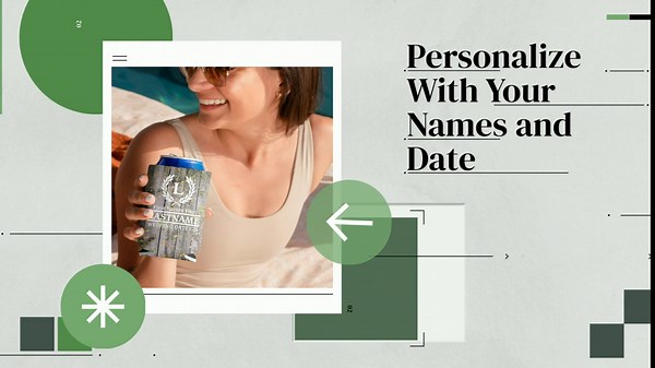 VictoryStore Can and Beverage Coolers: Custom Wedding Can Coolers - Laurel And Initial (50)