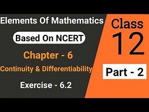 Elements of Mathematics Class 12th Exercise 6.2 Questions 6 to 12 || Emf solutions for class 12th