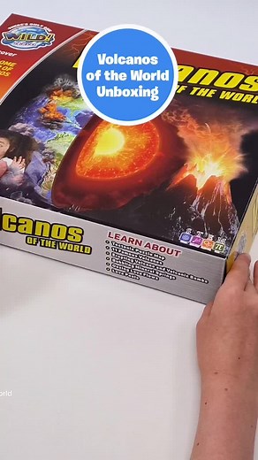 Who’s ready for an experiment? Volcanos of the world unboxing! 🧑‍🔬🌋🎁 #volcano #wildscience #science #lava #scienceismagic