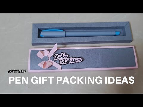 how to gift pack a pen/pen gift packing/pen wrapping idea/pen gift box ‪@jskgallery1471‬