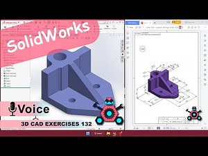 SolidWorks | 3D CAD EXERCISES 132 | StudyCadCam | Solution Tutorial |