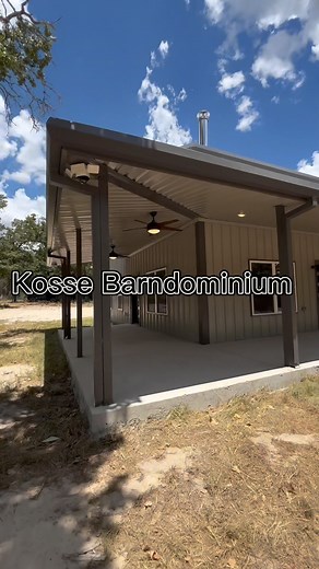 Check out the Kosse #BARNDOMINIUM 2,000sqft Living Space 1,200sqft Shop 550sqft Wrap Around Porches #barndominium #barndominiums #barndo #barndos #barndolife #barndoliving #shouse #shophouse #shophouses #kossebarndominium #kossetexas #texas #texasbest | Texas Best Construction - Barndominium Builder