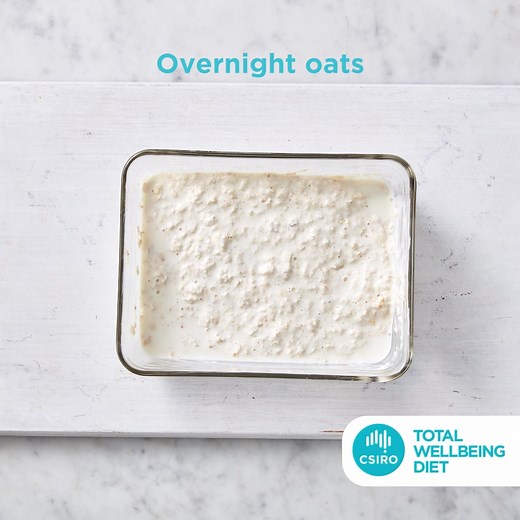 2.2K views · 54 reactions | We love oats here at the CSIRO Total Wellbeing Diet! They’re cheap, good for our hearts, and can be used in so many different ways. Discover four delicious (and healthy!) ways to prepare overnight oats in this video - all are part of our online 12-week program! To see more delicious recipes from our program, click here  https://bit.ly/3Rko4vl | CSIRO Total Wellbeing Diet | Facebook