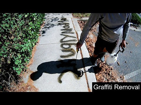 Remove graffiti from concrete