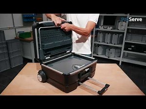 Allit ProServe field service and technician case made of polycarbonate, removable trolley