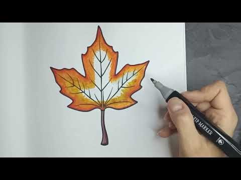 Leaf Coloring in Real Time 🍃 | Calm Art Session (My Camera Loves My Hand More 😅)