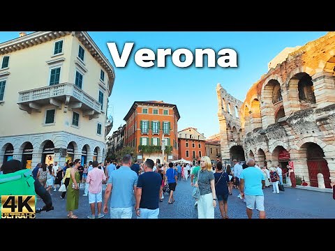 Verona Walking Tour 4K 60fps | Explore Verona Italy’s Top Attractions & Landmarks