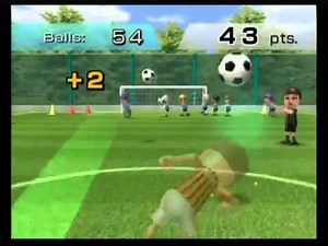 Day 1 of Wii Fit: Soccer Heading (beginner)