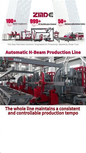 ⚙️ Technical Deep Dive: How ZMDE ZHENYUE H-Beam Line Achieves One-Pass Hot Forming