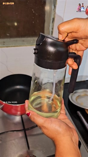 Mr & Mrs VLOG on Instagram: "My New cooking Gadget | Variety oil Dispenser | Crispy cauliflower Fry 😛🫢🫢 #KitchenEssentials #kitchen #kitchendesign #kitchendecor #mrandmrsshorts #MRANDMRSVLOG #MRANDMRS"