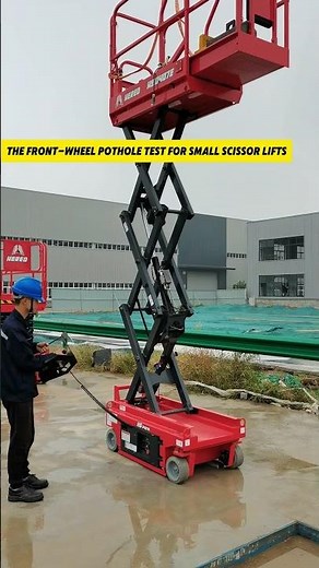 HS0407E Electric Scissor Lift Testing | Self-Propelled Scissor Lift Operation #aerialworkplatform