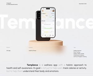 Health & Wellness Mobile App/ Templance - Nadiia Bereshchenko