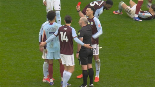 Schade sent off for stamping on Cash