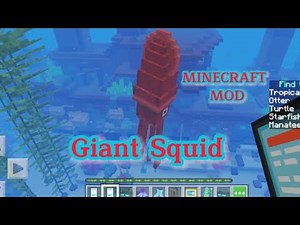 I found a Giant Squid•MOD Minecraft Gameplay!