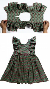 1.1M views · 10K reactions | Stylish Ruffle/ Frill Top Baby Frock: Step-by-Step Cutting and Stitching Tutorial #sew #sewingtutorial #sewinghacks #sewingideas #sttiching #stitch #fashiondesigner #frilldress #sewing #babydress #viral #viralpost2024 | Creative Craft Studio | Facebook