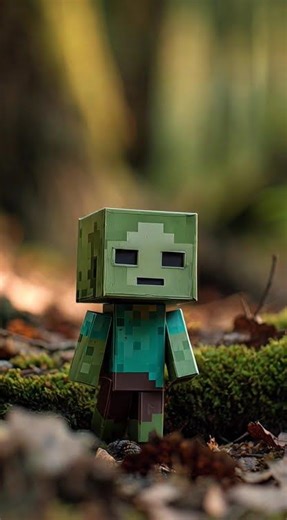 Little Zombie Walking Alone in the Bright Forest 🌳😊 #minecraft #shorts