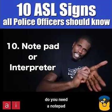 [ASL] Matt Maxey - Top 10 ASL signs all Police Officers should know