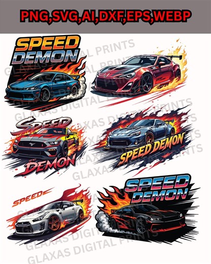 JDM Car Drift Design Bundle: Racing Svgs for Sublimation (instant Download) - Etsy