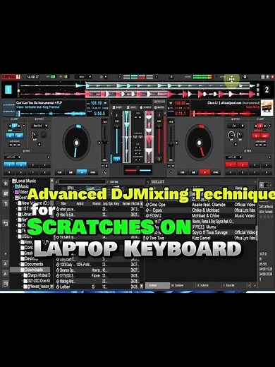 How to Scratch On "Virtual Dj" using laptop Keyboard #shortsfeed #dj #shorts #short #scratch