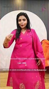 Yeame Cotton Embroidered Ethnic Top Bottom With DupattaProduct Code - 11966