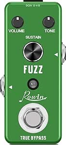 Rowin Analog Fuzz Pedal for Electric Guitar Bass True Bypass LEF-306