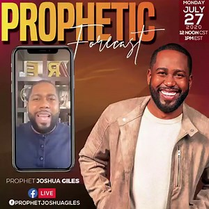 5.8K views · 431 reactions | This Monday, join us for the Prophetic Forecast ! As an apostolic and prophetic voice, Joshua will be sharing insight from the mind of GOD concerning the future. Learn how to build, prosper and advance THE KINGDOM! | Joshua Giles Ministries | Facebook