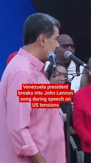 25K views · 260 reactions | Venezuelan president Nicolás Maduro broke into John Lennon’s famous peace ballad “Imagine” during a speech on US tension. Maduro was delivering a speech on the outskirts of the capital, Caracas, on Saturday (15 November). | The Independent | Facebook